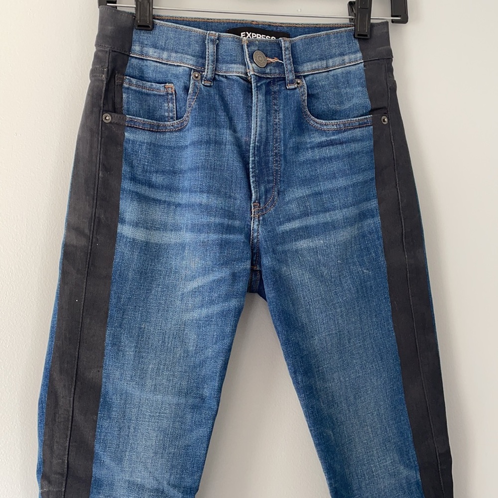 Express hyper stretch high rise jeans